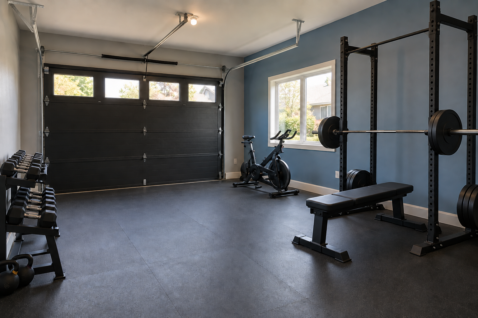 Home Gym garage conversion example