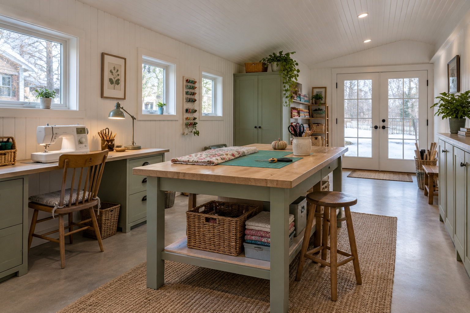 Craft & Hobby Room garage conversion example