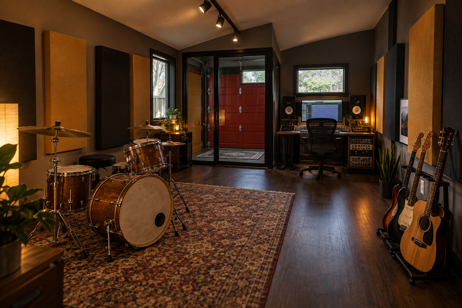 Music & Recording Studio garage conversion example